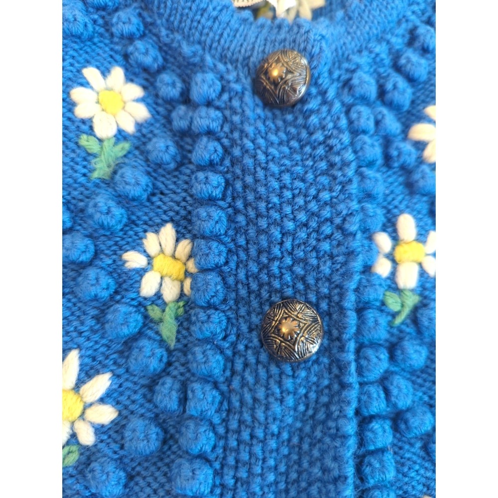 Rare Find Austrian Salzburg Vtg Cardigan Sweater M Wool Knit Franzi Mayer BEAUTY - Picture 8 of 10